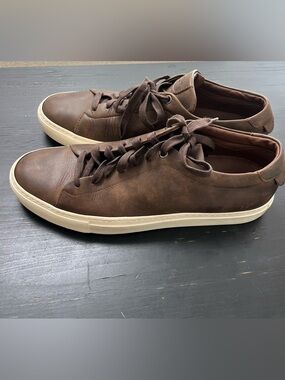 Good Man Brand Edge Court Italian
Leather Sneakers Brown Men's. Size 9